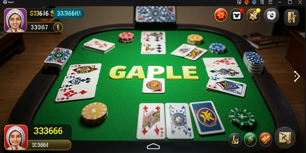 Gameplay seru Gaple di aplikasi 333666.