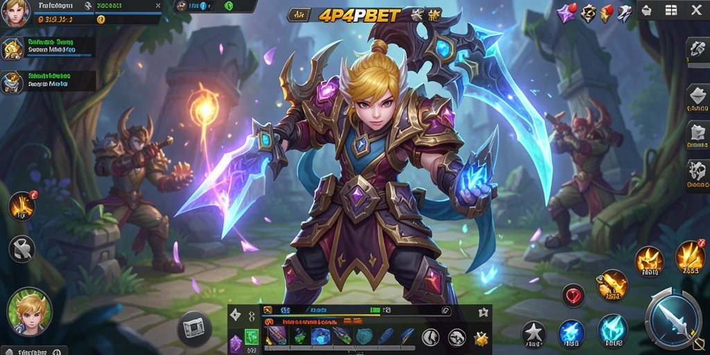 Screenshot gameplay 4P4PBET yang menampilkan aksi pertempuran seru.