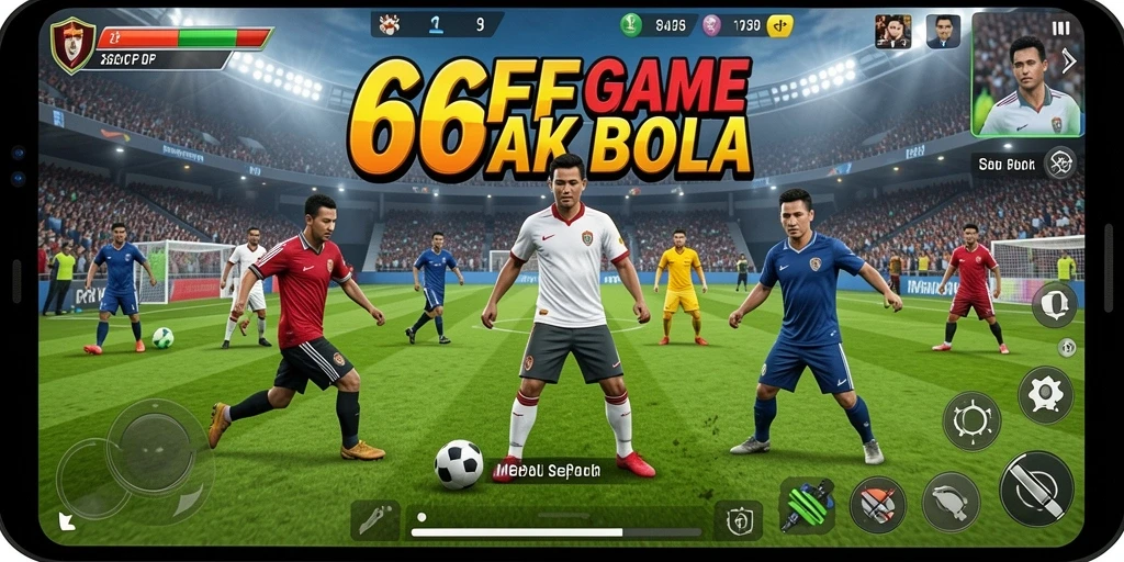 Tampilan gameplay seru dalam permainan sepak bola 666FF.