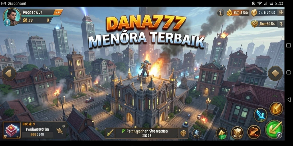 Screenshot DANA777 menunjukkan momen epik dalam gameplay Tower Defense.