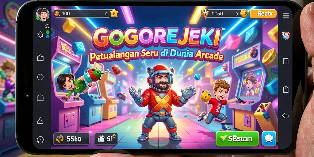 Tampilan gameplay seru dari GOGOREJEKI di dunia Arcade.