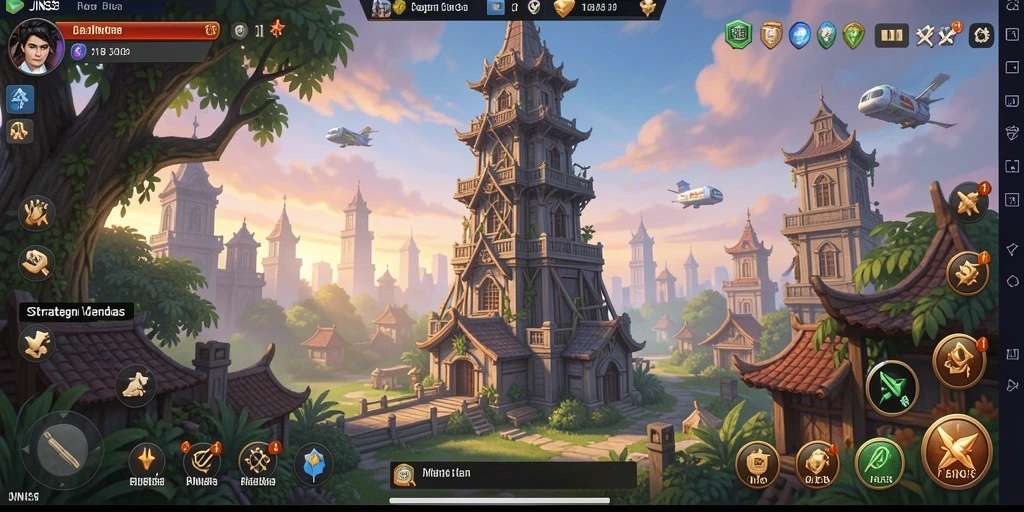 Tampilan gameplay JIN33 yang menegangkan dalam pertahanan menara.