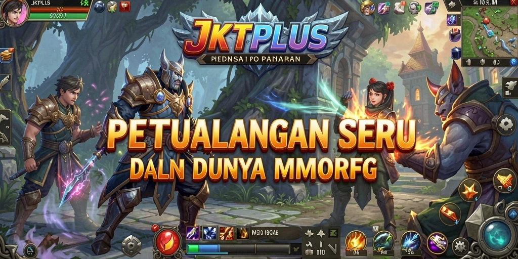 Tangkapan layar gameplay JKTPLUS yang menampilkan pertarungan epik dalam MMORPG.