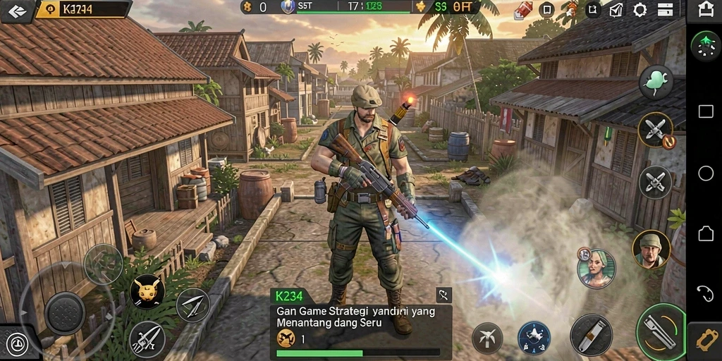 Gambaran gameplay K234 yang menantang dan menarik.