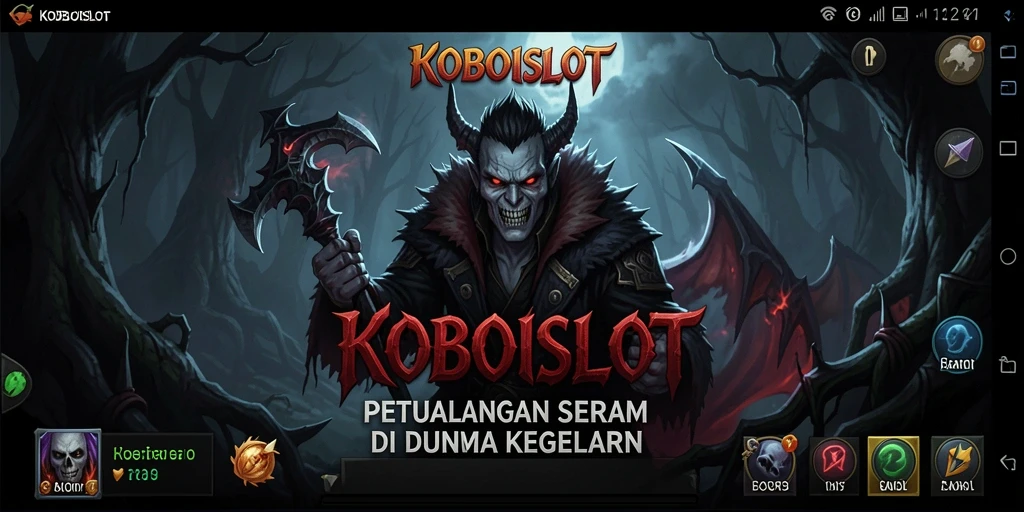 Gameplay KOBOISLOT yang menakutkan dengan atmosfer horor.