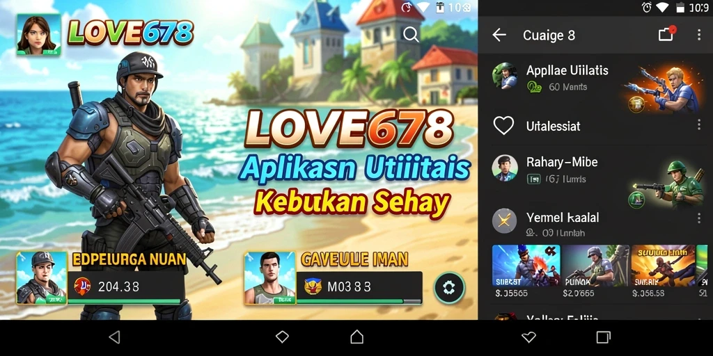 Tampilan interaktif dan antarmuka sederhana LOVE678 untuk utilitas harian.