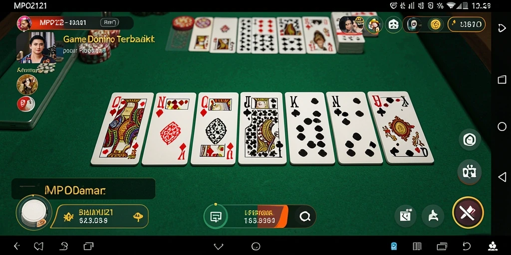 Tampilan screenshot MPO2121 dengan gameplay Domino yang seru.