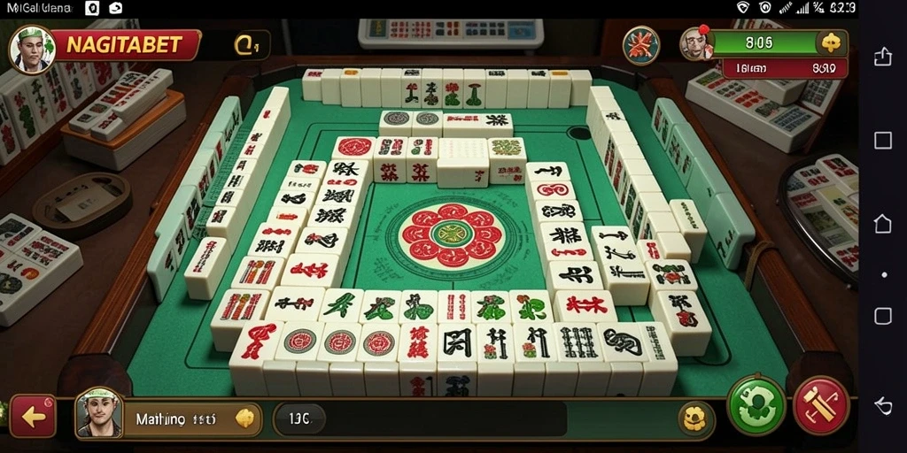 Tampilan menarik dari gameplay Mahjong dalam NAGITABET.