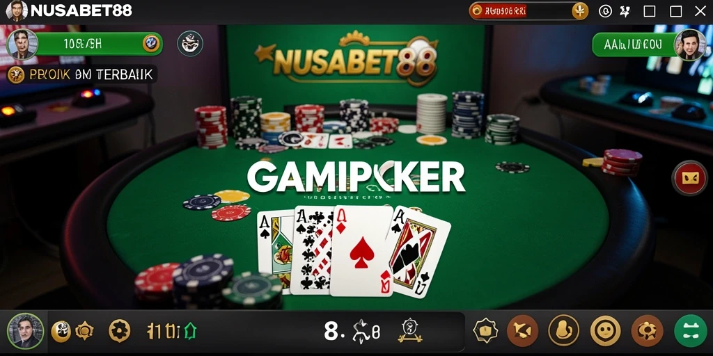Tampilan gameplay Poker menarik di NUSABET88.
