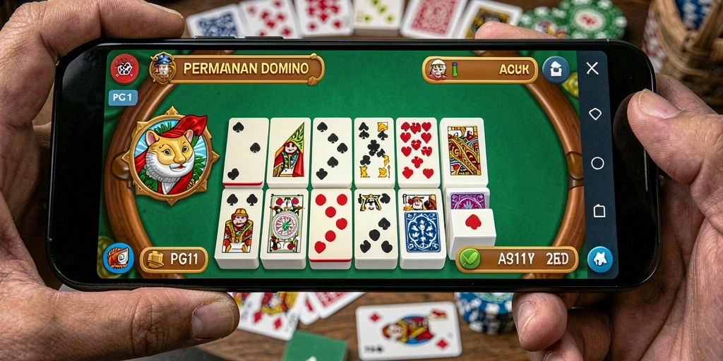Tampilan gameplay menarik PG11 dengan suasana permainan Domino.