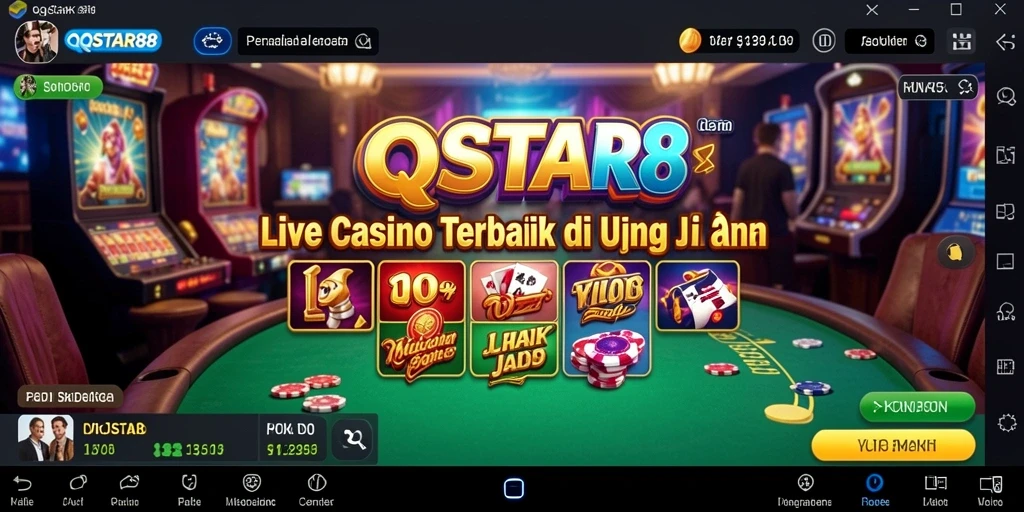 Tampilan gameplay Live Casino di QQSTAR88 yang menarik dan interaktif.