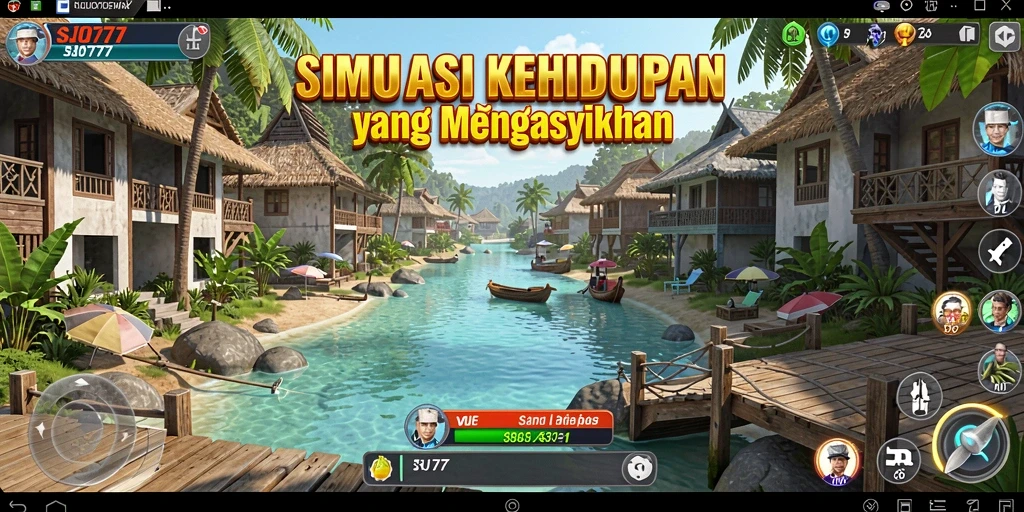Tampilan gameplay SJO777 yang penuh warna dan interaktif.