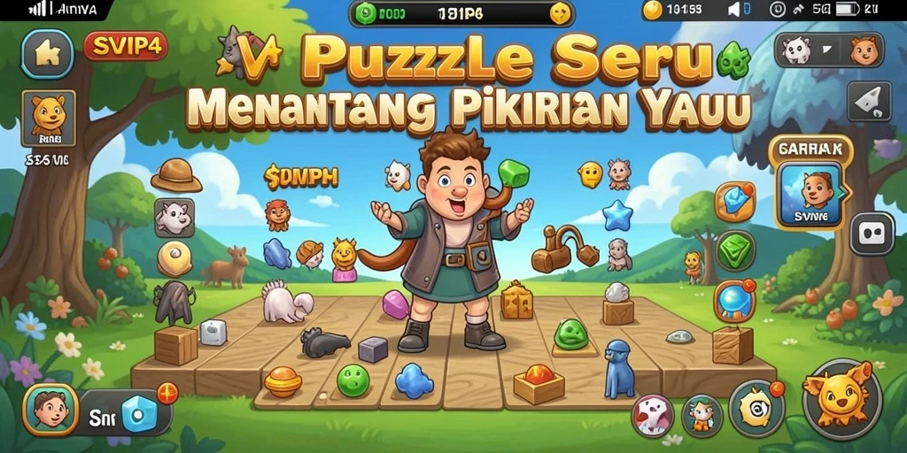 Tampilan gameplay menantang dari SVIP4 dengan berbagai teka-teki menarik.
