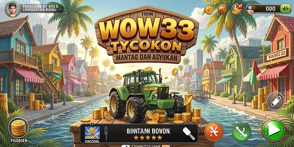 Tangkapan layar WOW33 menampilkan gameplay Tycoon yang seru dan mendebarkan.